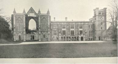 Byron's ancestral home, looking like a dispossed monastery